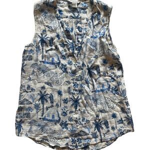 Tommy Bahama tank‎ top cruise tropical beach palm tree xs